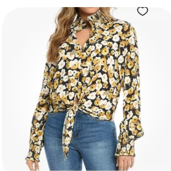 Karen Kane Tops - Karen Kane Medium Black & Gold Women’s Button Down blouse